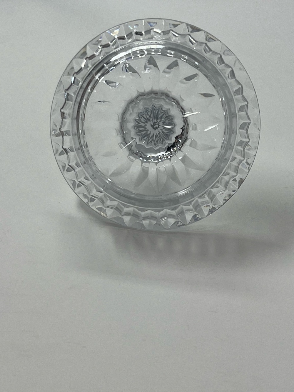 Vintage Crystal Ring Holder Dish Unmarked | Cut Crystal Jewelry Organizer Chic - Picture 2 of 5